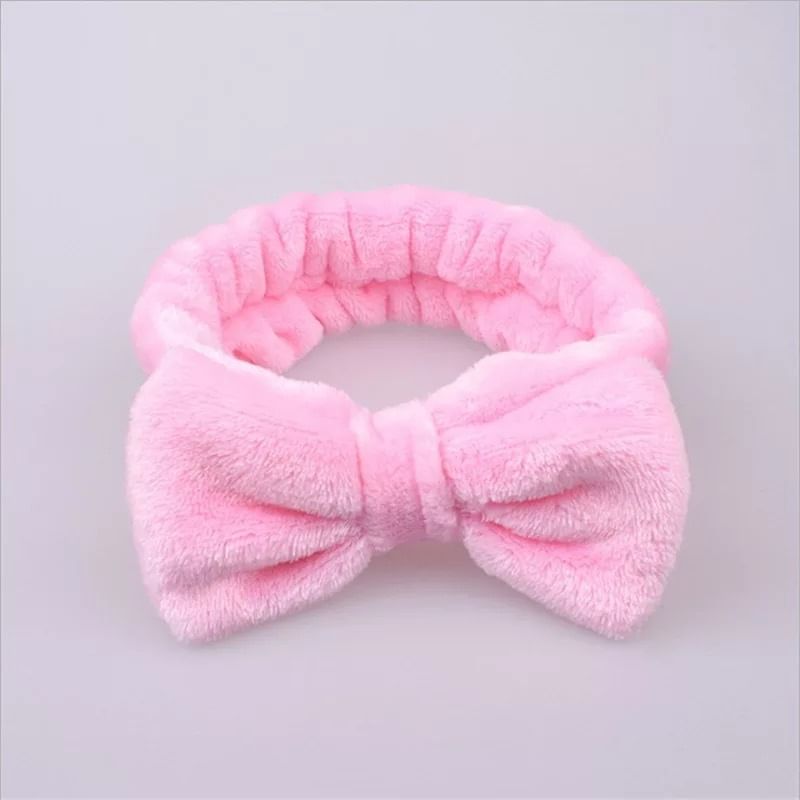 Miumi - Print Bow Coral Fleece Gezichtsreiniger Hoofdband