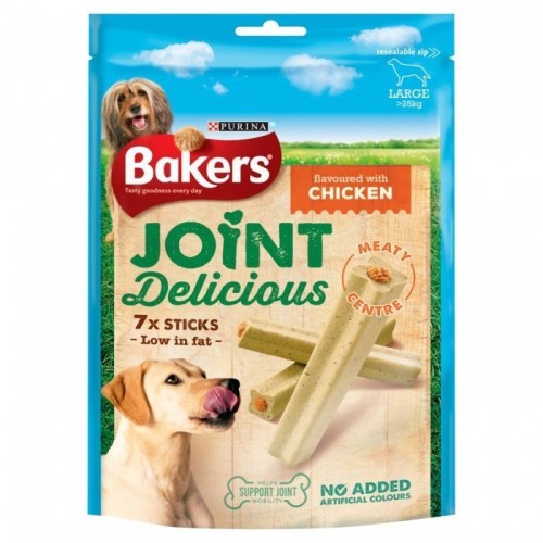 Petiscos de junta de frango para cães, sabor natural.