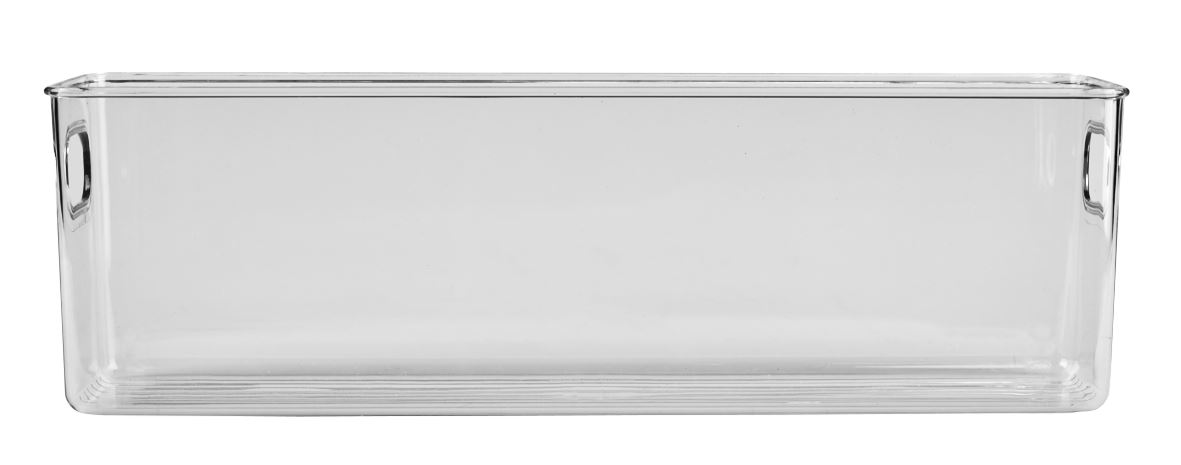 Smal oppbevaringsboks transparent - 15x40,5x13 cm