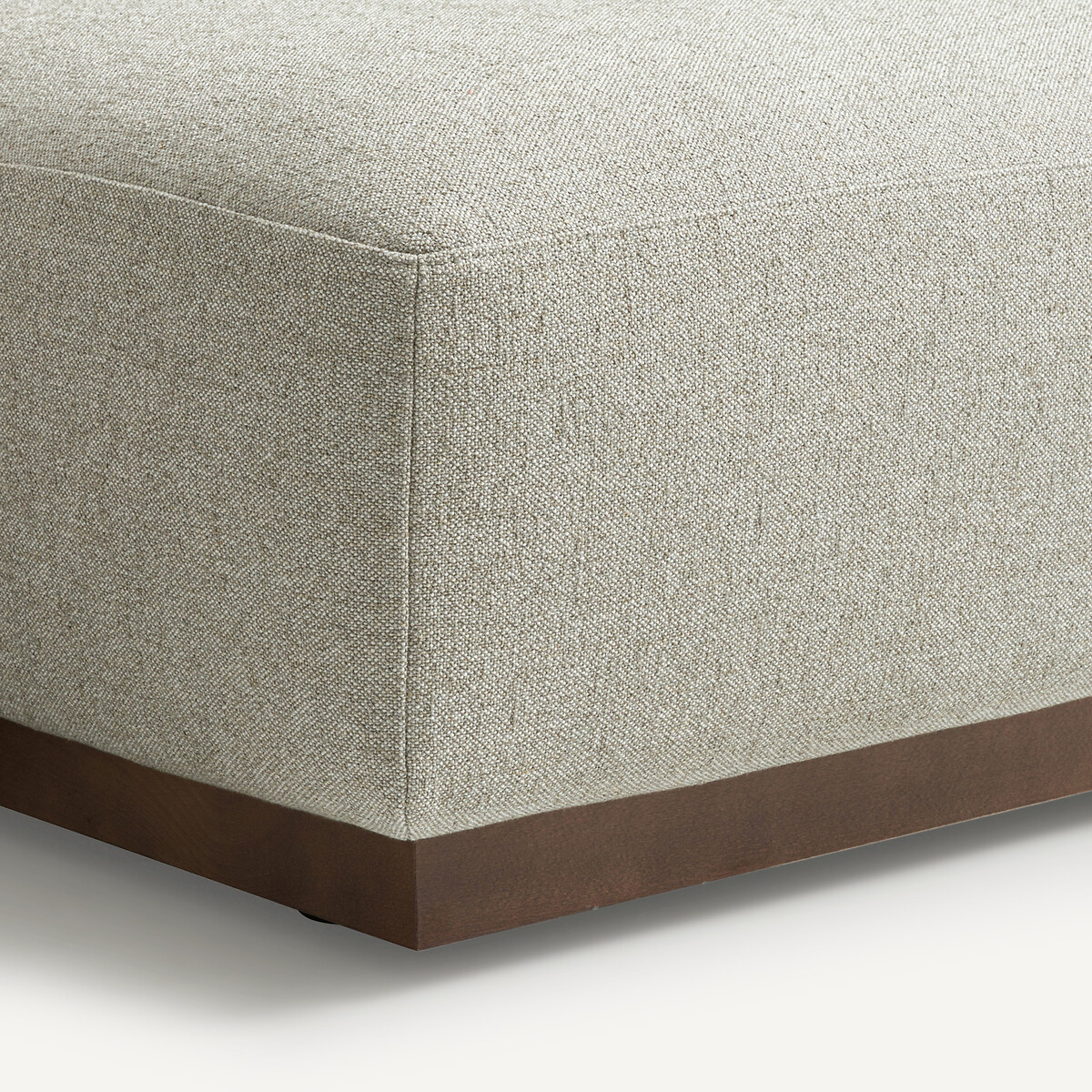 AM.PM<br>Sofá de canto esquerdo XL em linho viscose texturizado, Jacopo