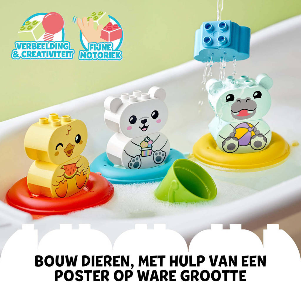 Super leuk badspeelgoed!Mijn eerste pret in bad: drijvende dieren trein 10965