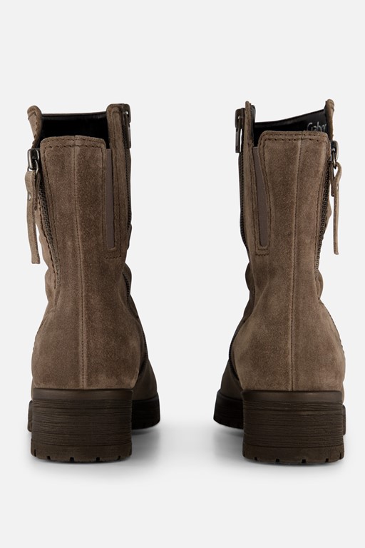 Gabor Enkellaarsjes taupe Suede