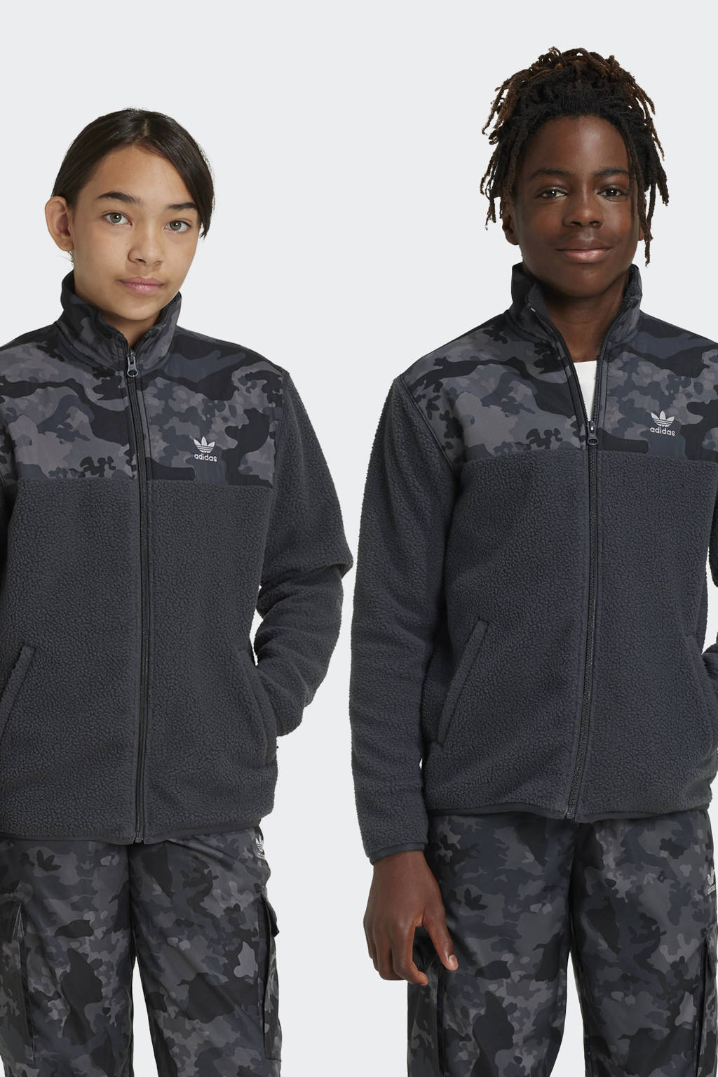 adidas fleece vest antraciet