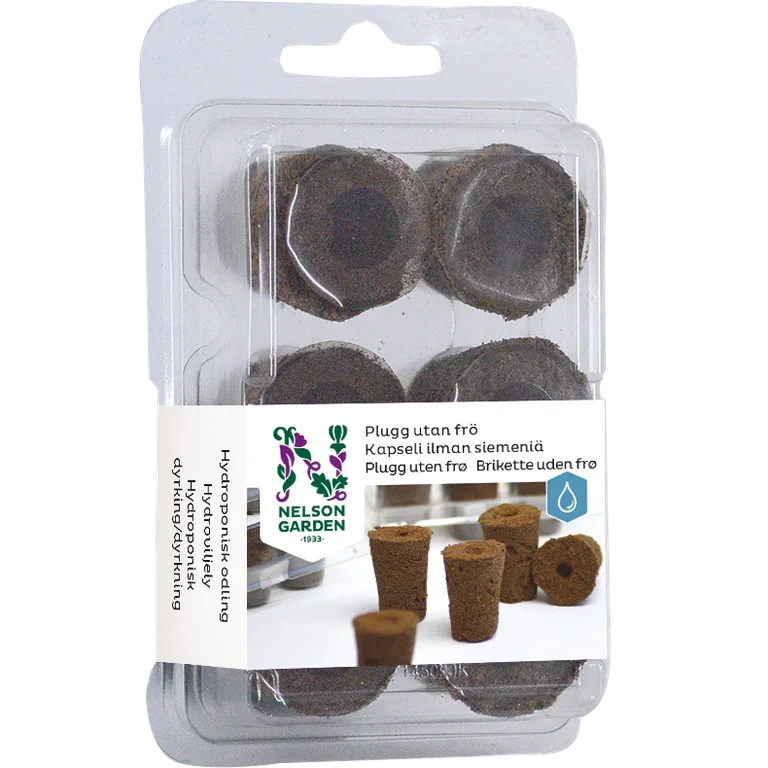 Hydroponisk planteplugg uten frø. 6 pk