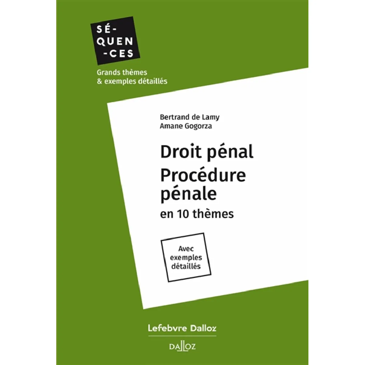Droit pénal, procédure pénale en 10 thèmes : avec exemples détaillés