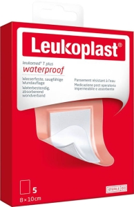 LEUKOPLAST Leukomed T plus 8 x 10cm steril, 5 Stück