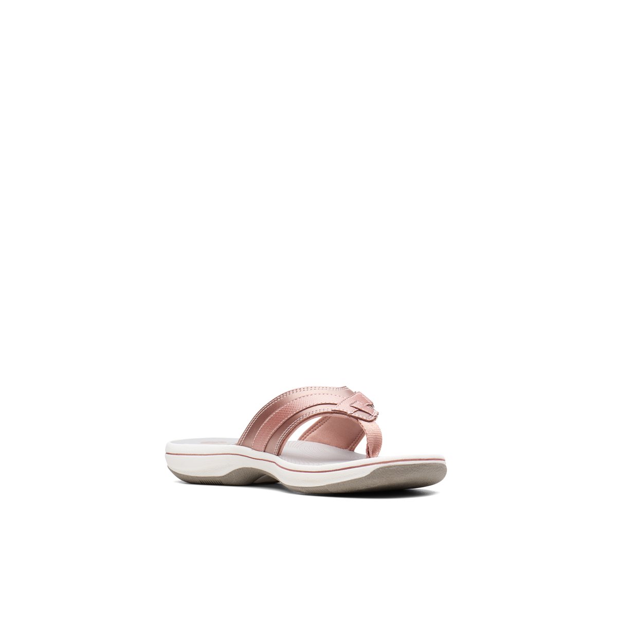 CLARKS-Breeze sea 1-Tongs sandales à talon plat - Talon plat - Multi Métallique