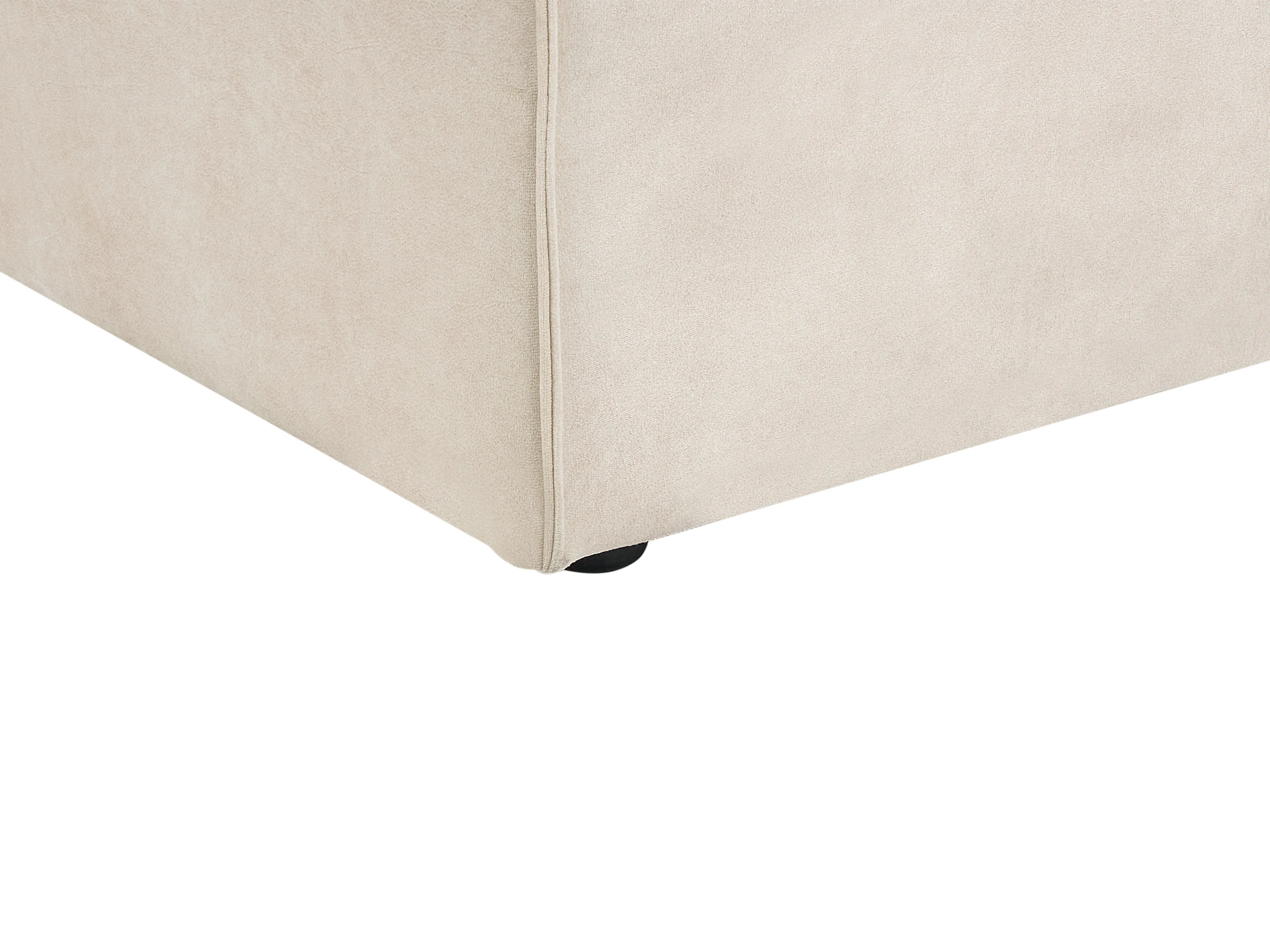 Modulaire bank 3-zits HELLNAR Fluweel Lichtbeige met ottomaan