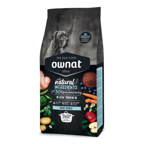 Alimento Ownat Ultra Maxi para cães adultos