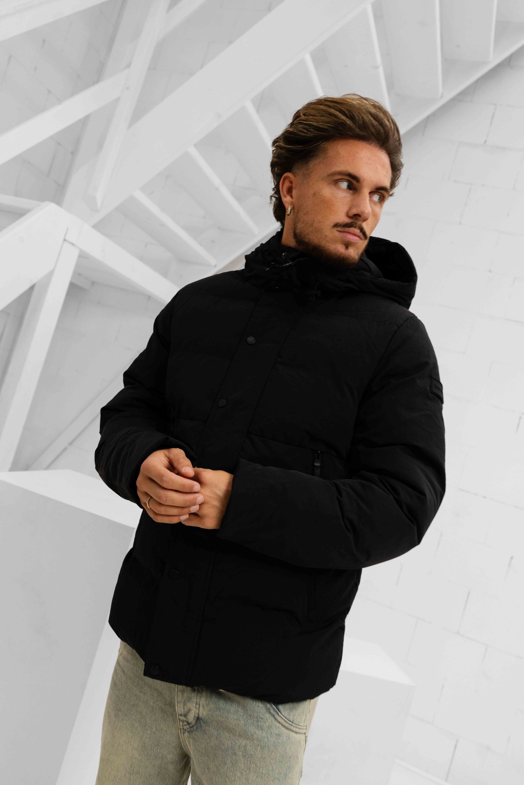 Pure Path Puffer Winterjas Heren Zwart