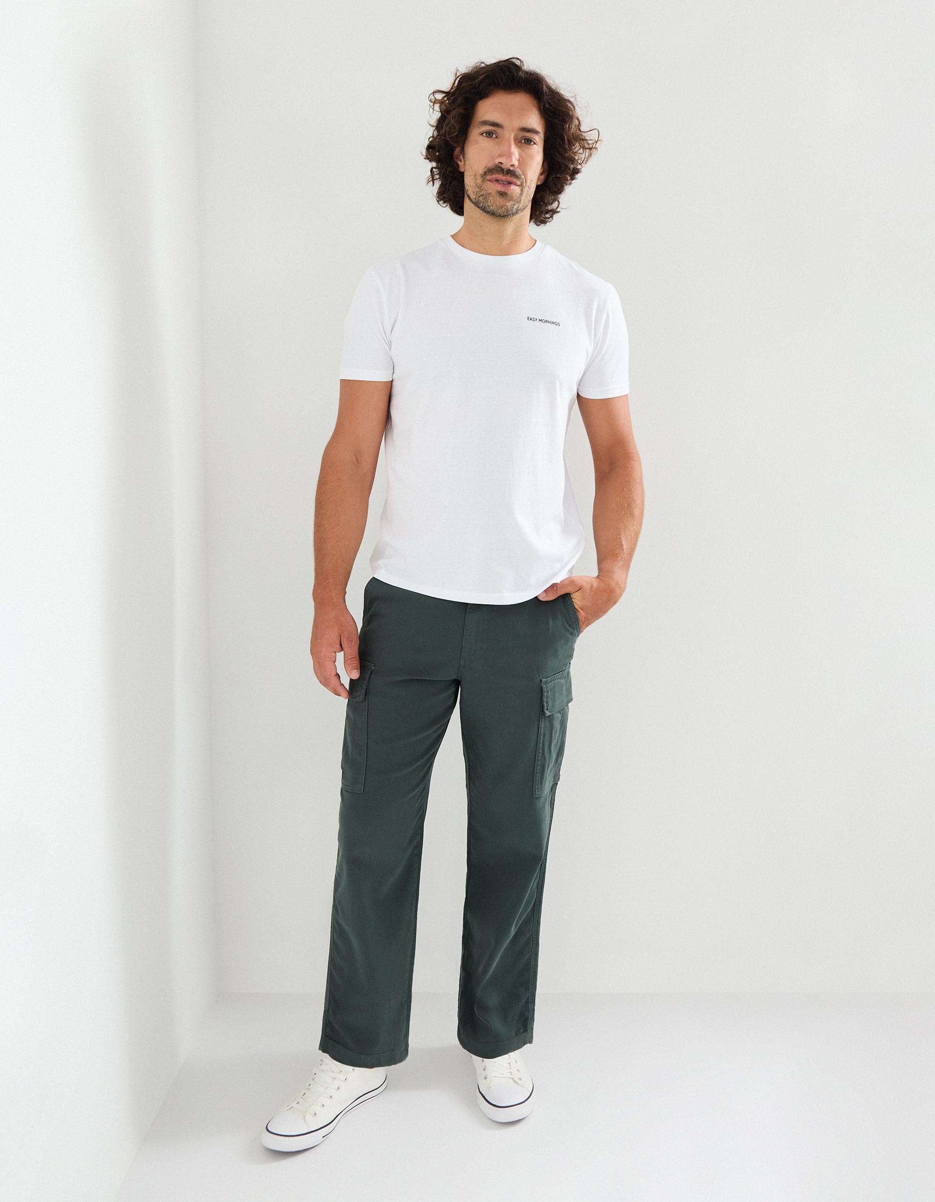 Calças Cargo, Homem, Verde
