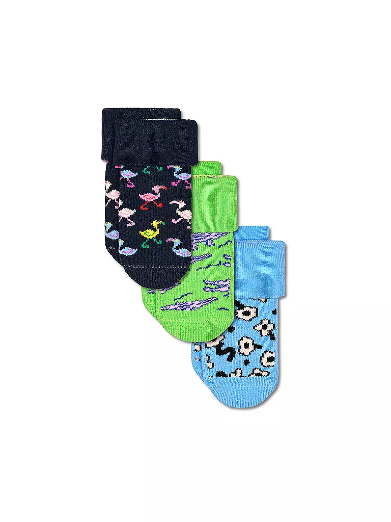 HAPPY SOCKS Baby Geschenkbox Socken 3er Pkg SUMMER TERRY navy bunt