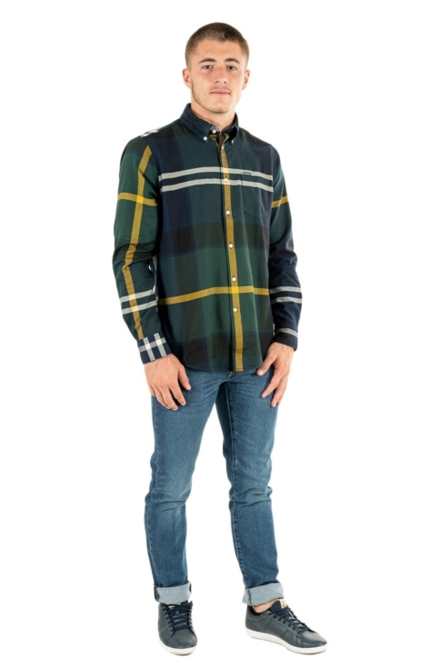 chemise barbour dunoon taillored shirt tn55 seaweed tartan