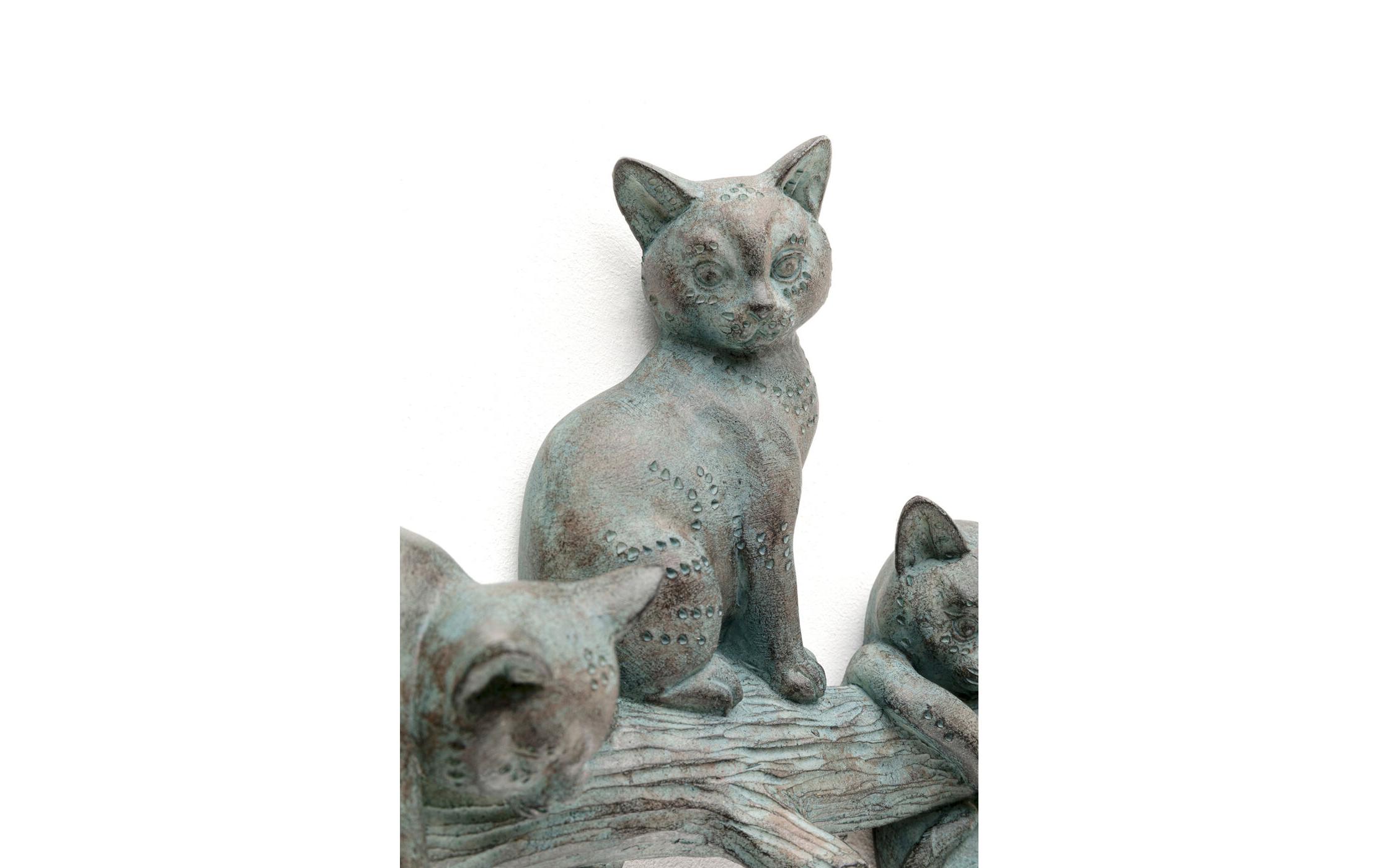 Wandgarderobe Cats Life 42 cm x 18.3 cm, SchwarzWandleiste für die Garderobe
