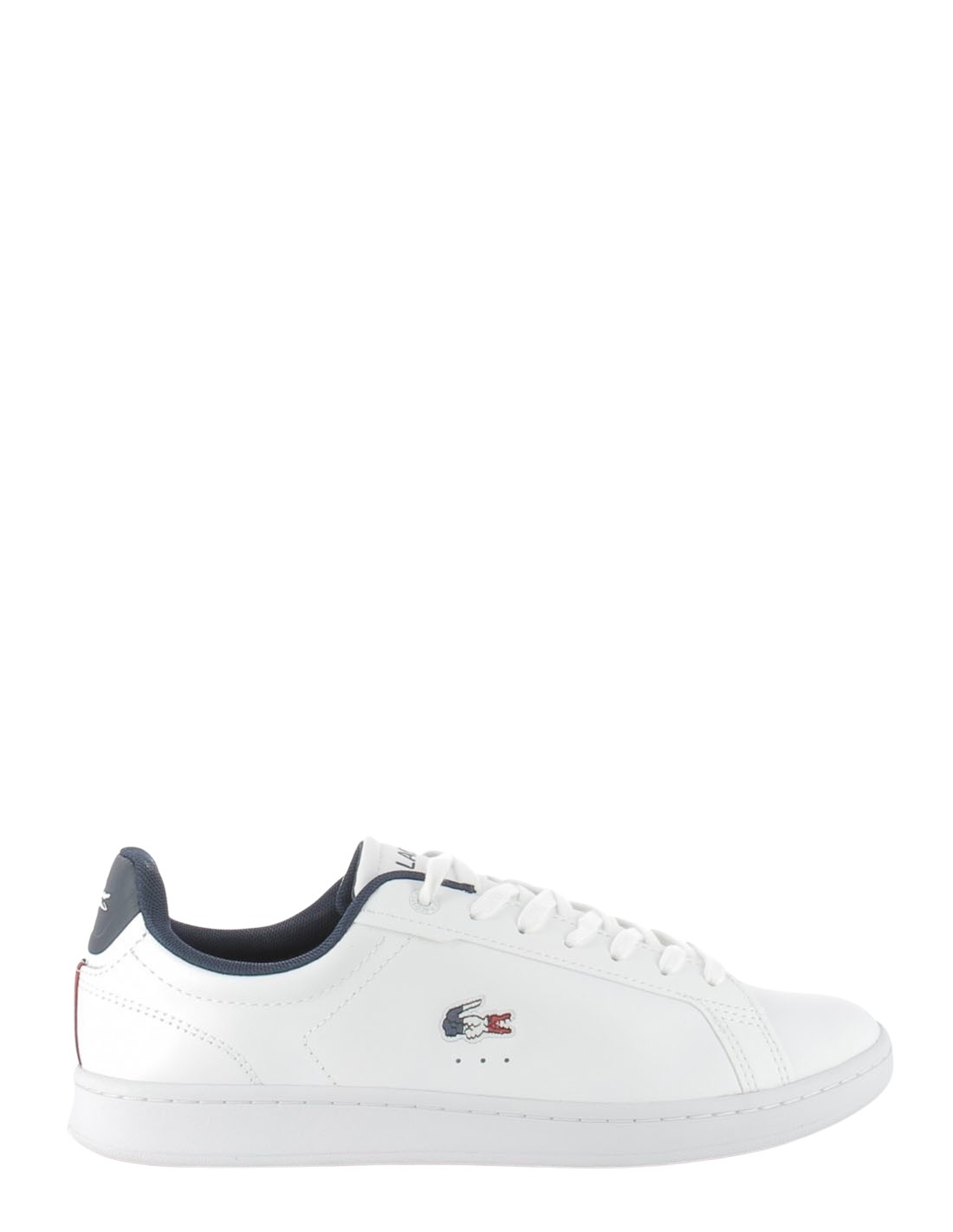 lacoste Sneakers homme carnaby pro cuir blanc/bleu