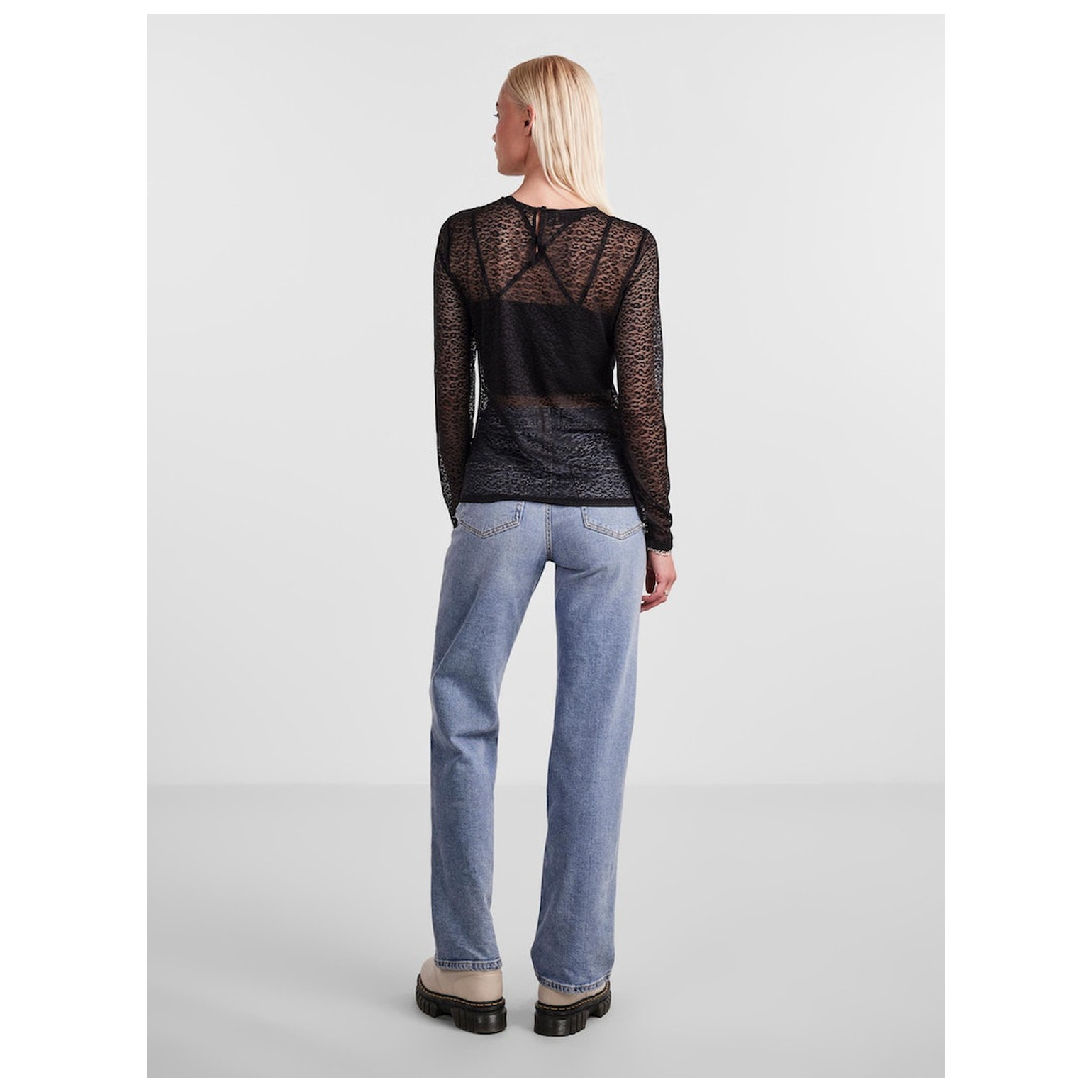 Pieces PCSAVA LS LACE TOP