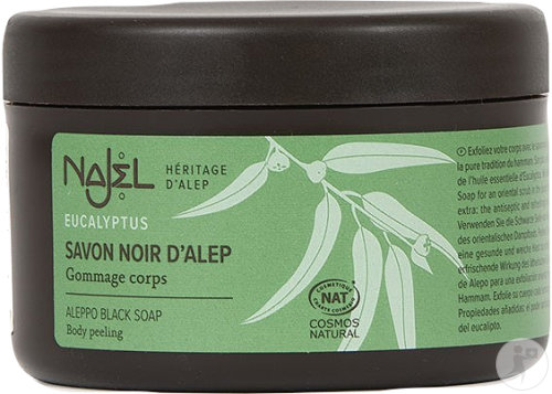 Najel Eucalyptus Savon Noir D'Alep Gommage Corps Pot 180g