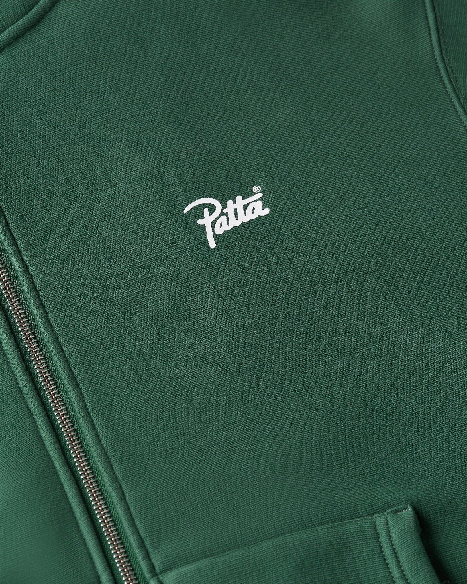Patta Classic Zip Up Hooded Sweater (Bistro Green)