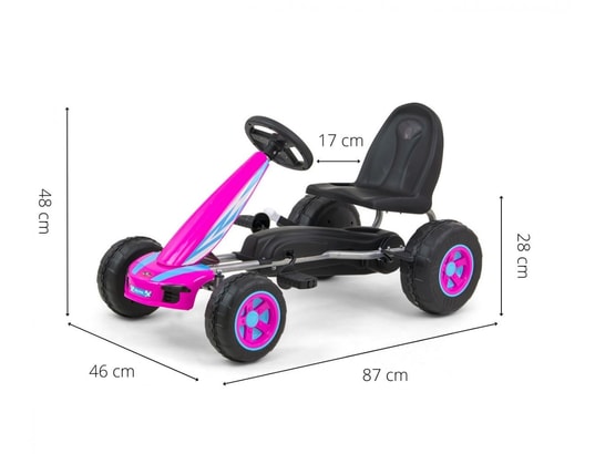 MILLY MALLY - Véhicule à pédales Kart à pédales viper - couleur rose
