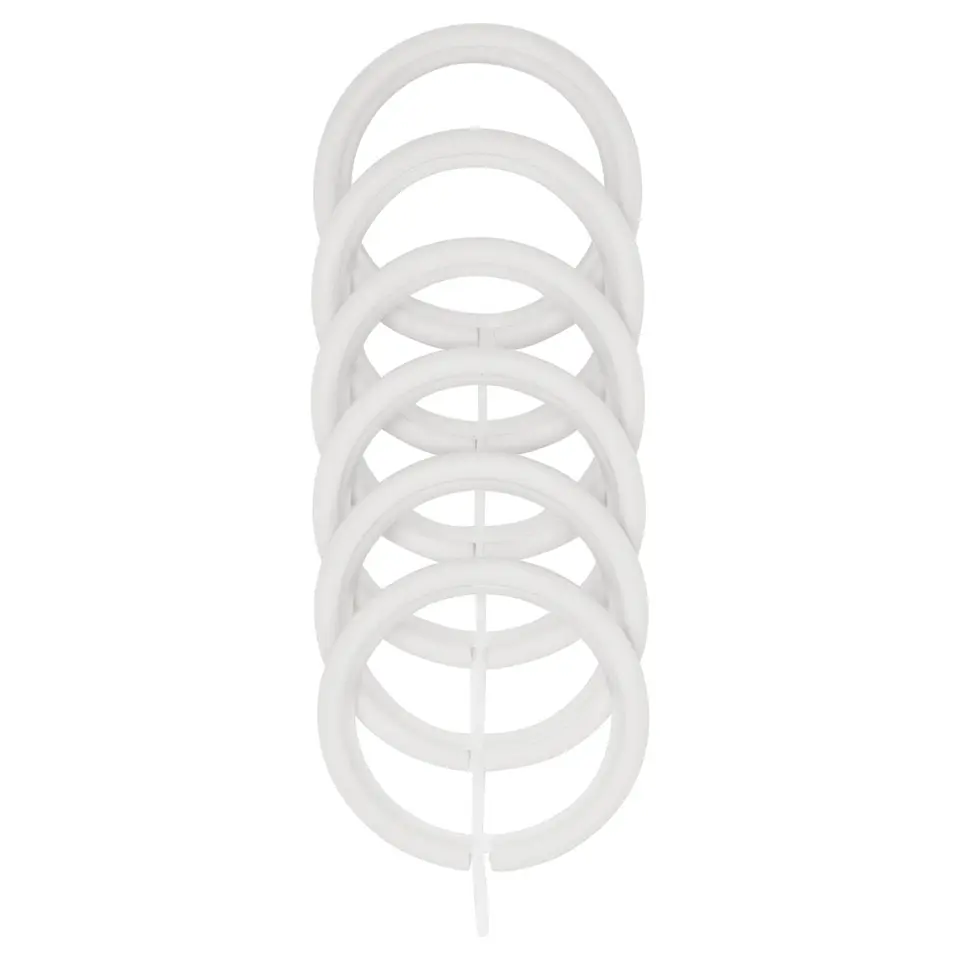 Gordijnring met haakje gordijnroede - wit - Ø28mm - S/10 (2016376)
