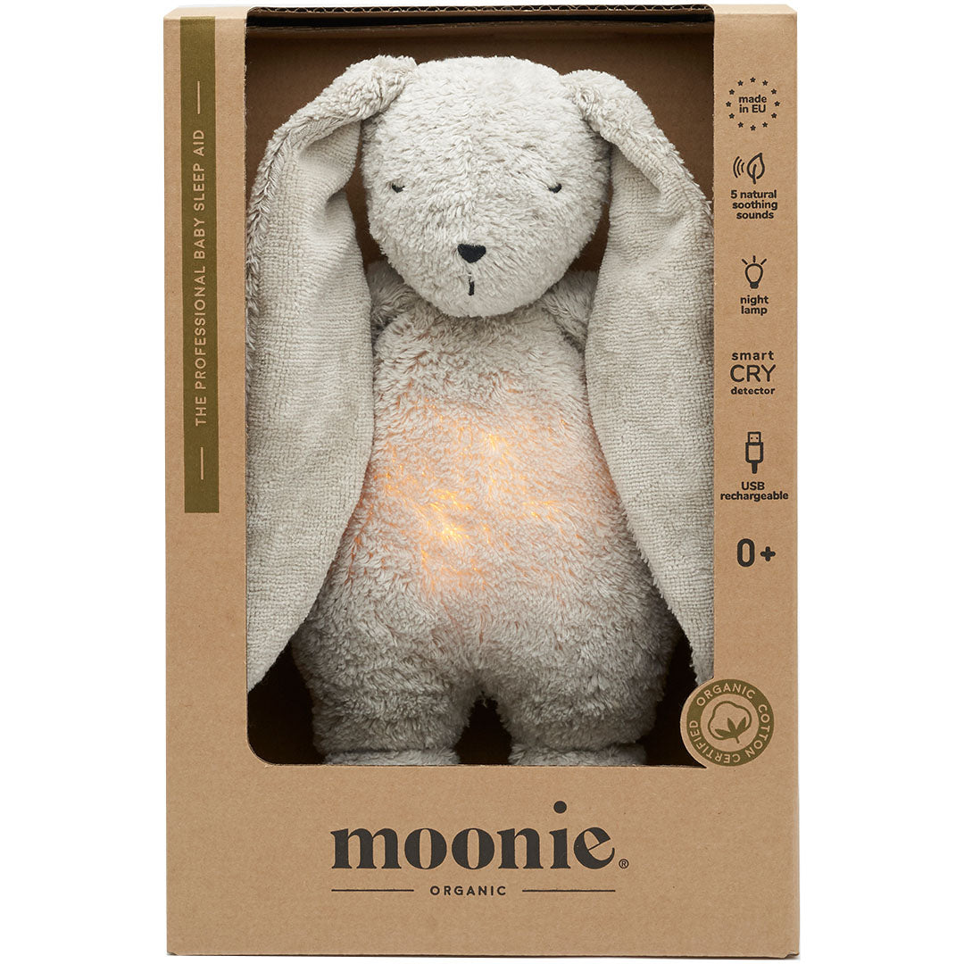Moonie 2.0 next gen knuffelkonijn met nachtlamp gray natur