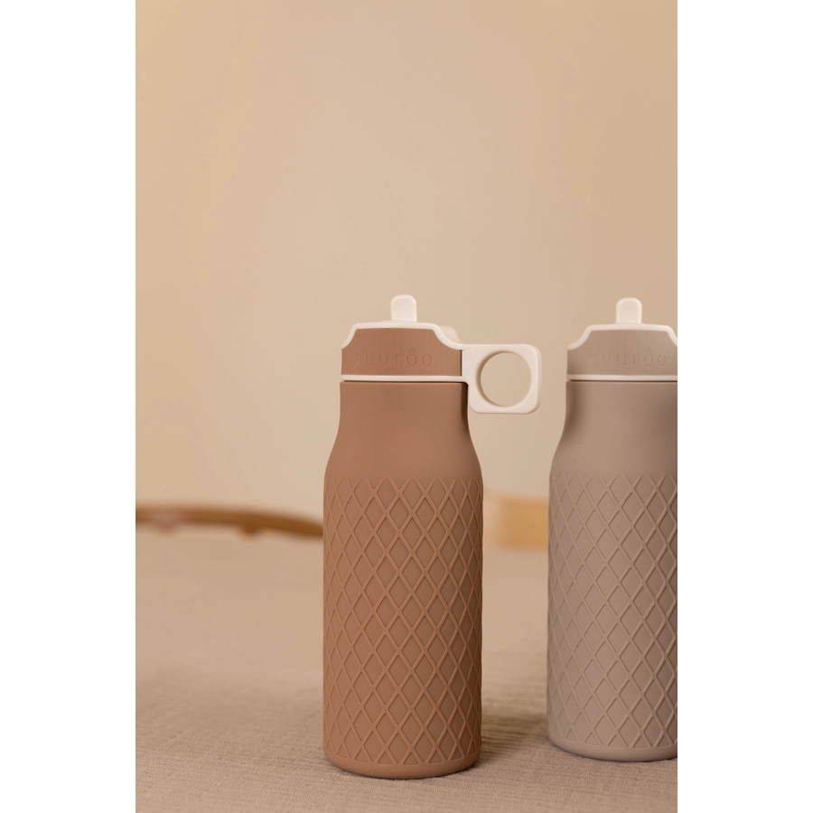 Nuuroo Trinkflasche Lindi Silikon 450 ml Chocolate Malt