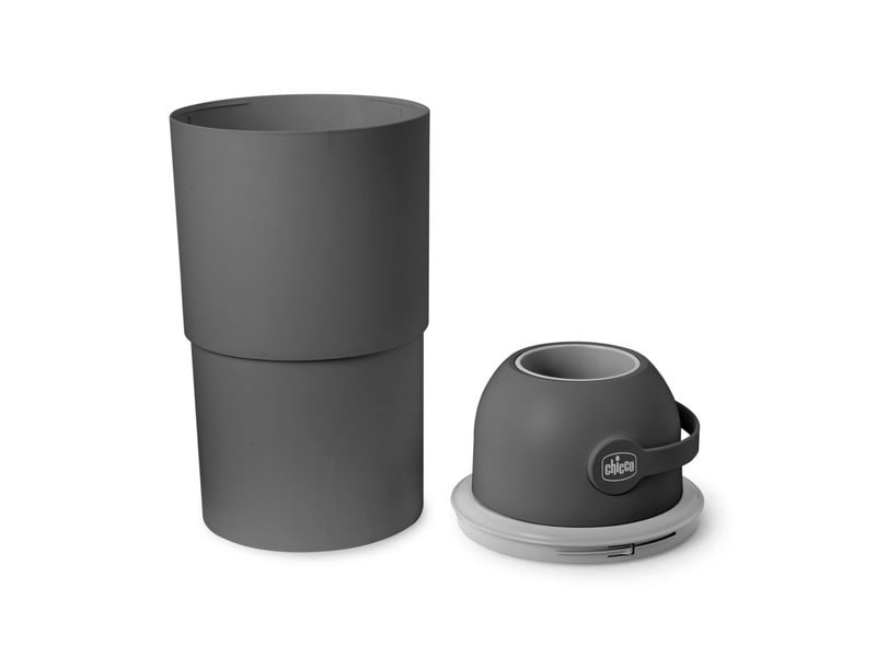 Chicco Windeleimer Odour Off XL Stone 45 l Steingrau Teleskop Windeleimer inkl. 1 Pack Müllbeutel