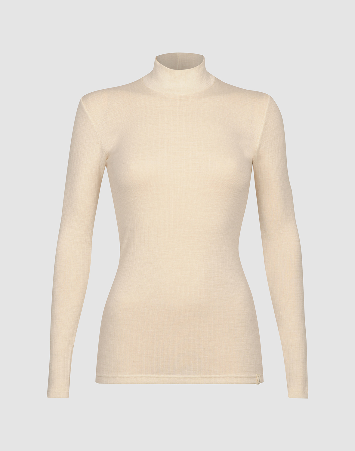 Shirt met hoge hals van merinowol voor dames