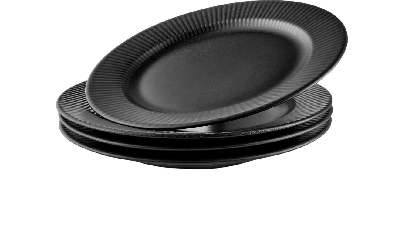 Speiseteller Legio Nova 22 cm, 4 Stück,SchwarzTellerset