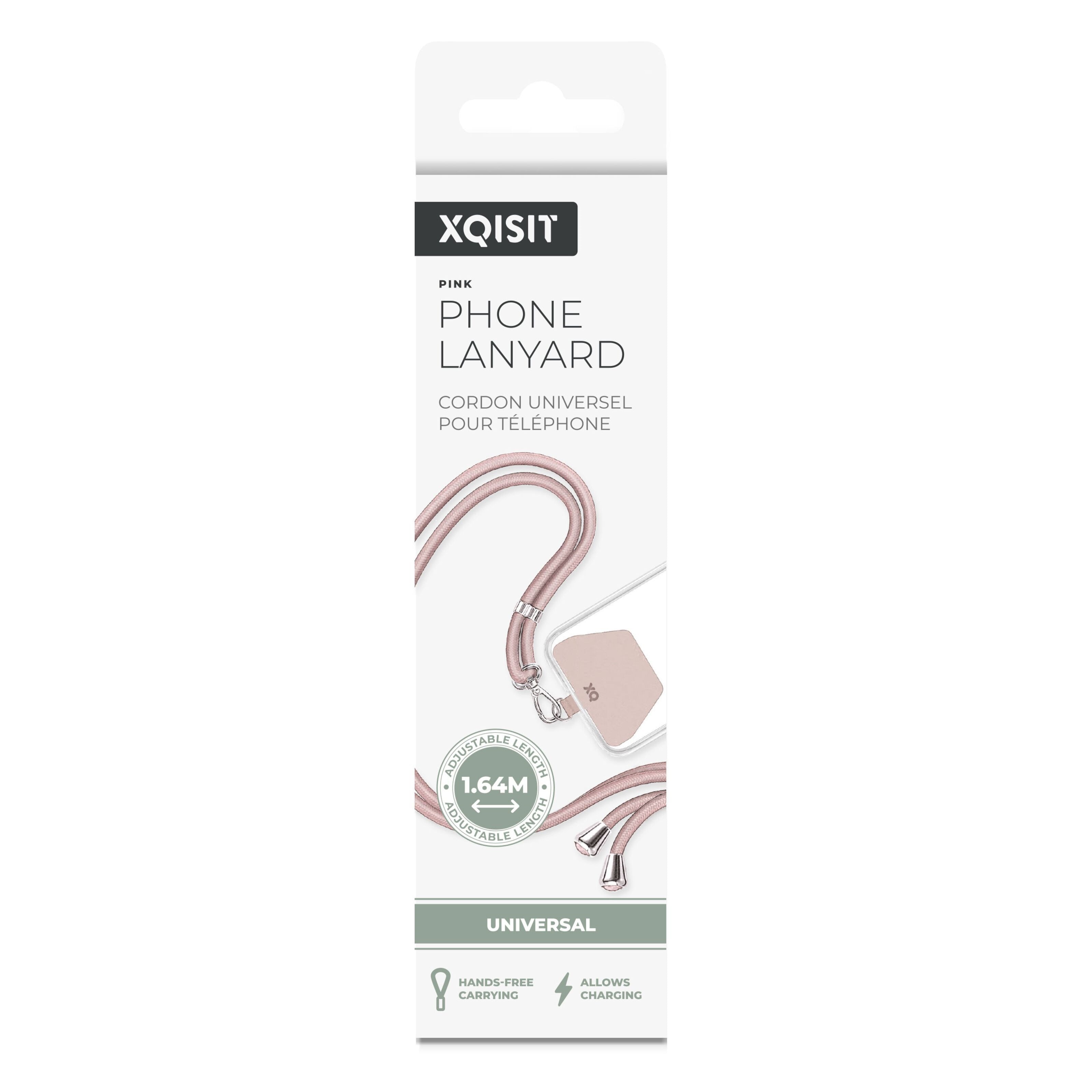 Xqisit Phone Strap Universal mobilreim for mobildeksler Rosa