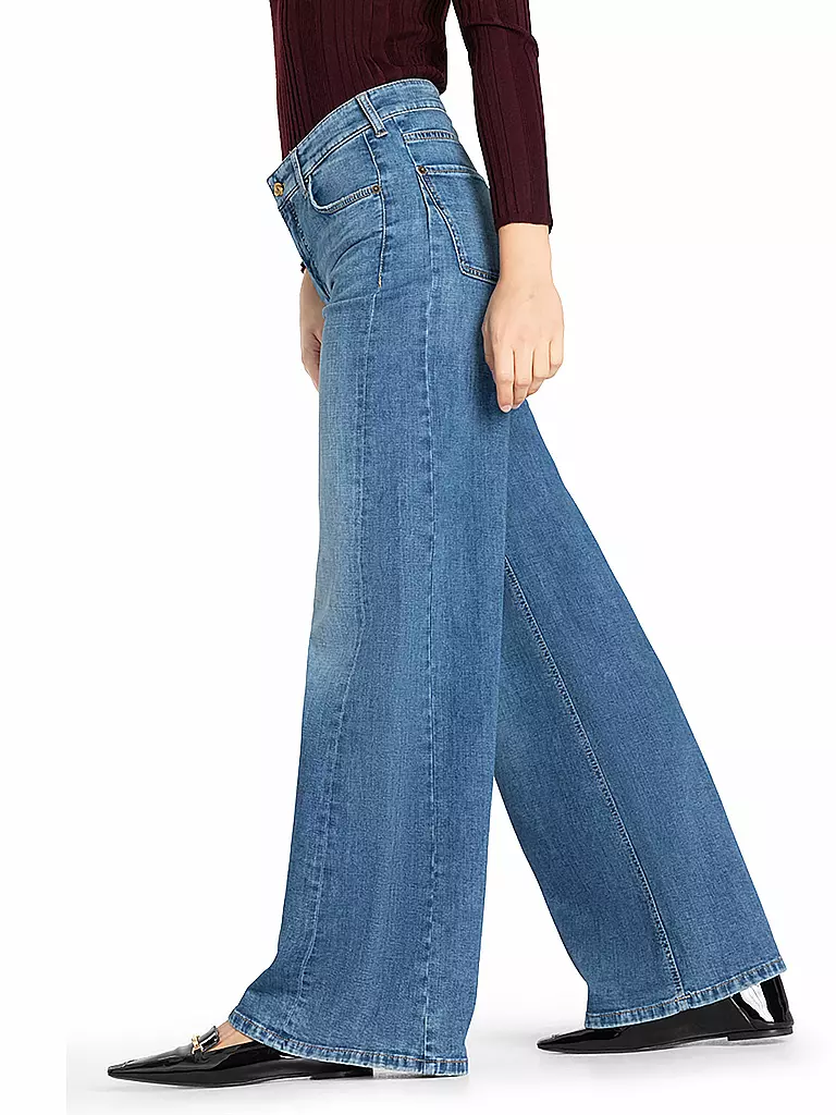 CAMBIO Jeans Flared Fit PALAZZO blau