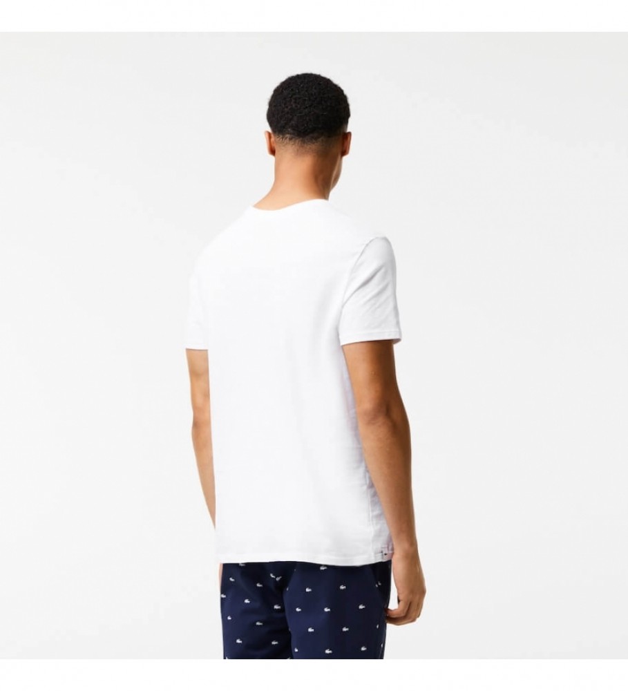 Conjunto de 3 camisetas brancas Lacoste Sous-Vetement