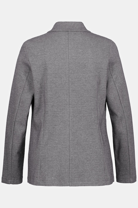 Sweatblazer, Reverskragen, tailliert, Langarm
