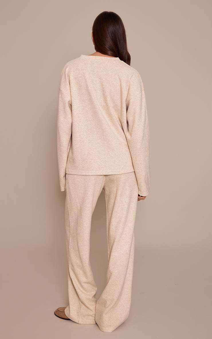 Moka Pantalon De Jogging Droit En Maille Côtelée Douce