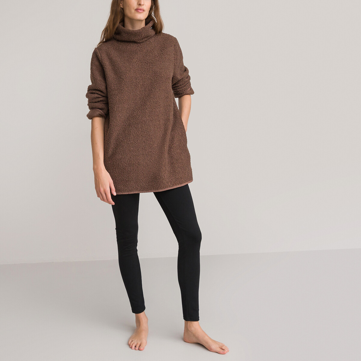 COLEÇÕES LA REDOUTE<br>Pijama com camisa de malha de lã