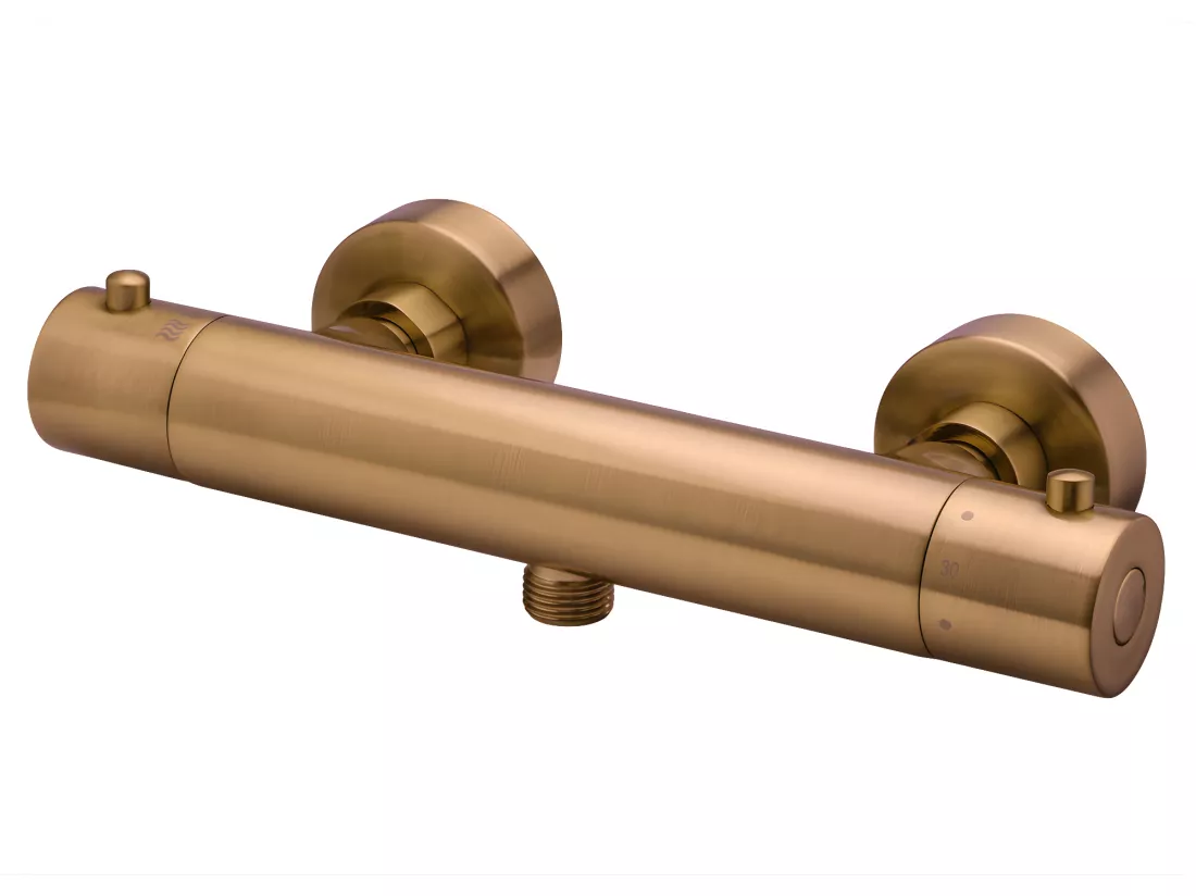 Luisa mitigeur douche thermostatique cuivre brossé - Essebagno
