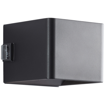 Brilliant USB oplaadbare wandlamp Iseo 4W zwart