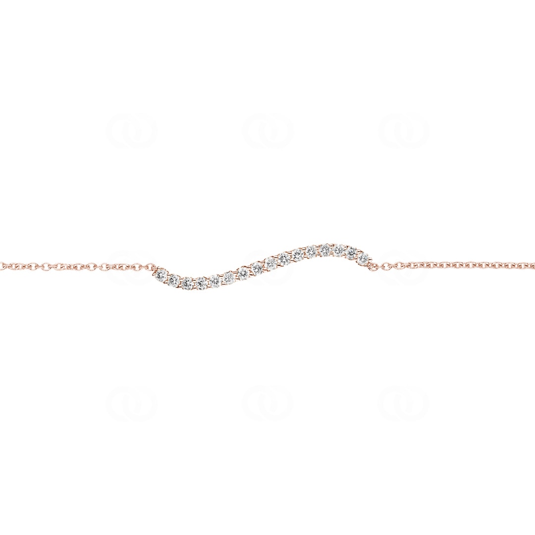 0.50 Karat Diamantarmband 750/18 K Roségold