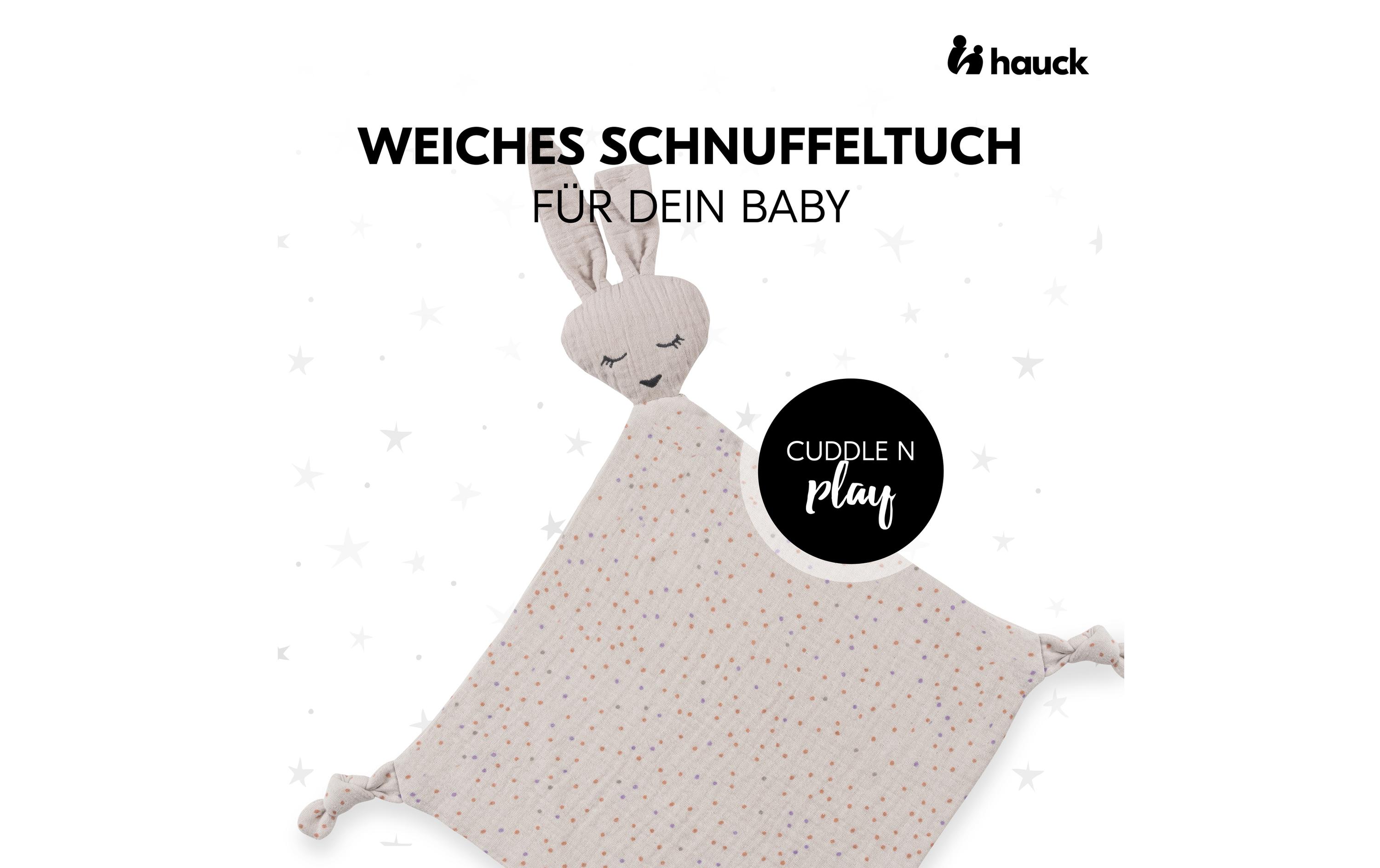 Schmusetuch Cuddle N Play Rabbit Beige DotsWeiches Schnuffeltuch für das Baby