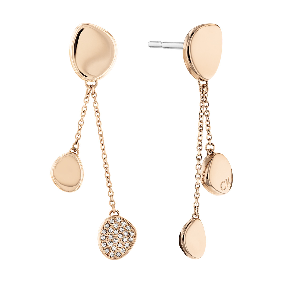 Boucles d'oreilles CALVIN KLEIN acier doré