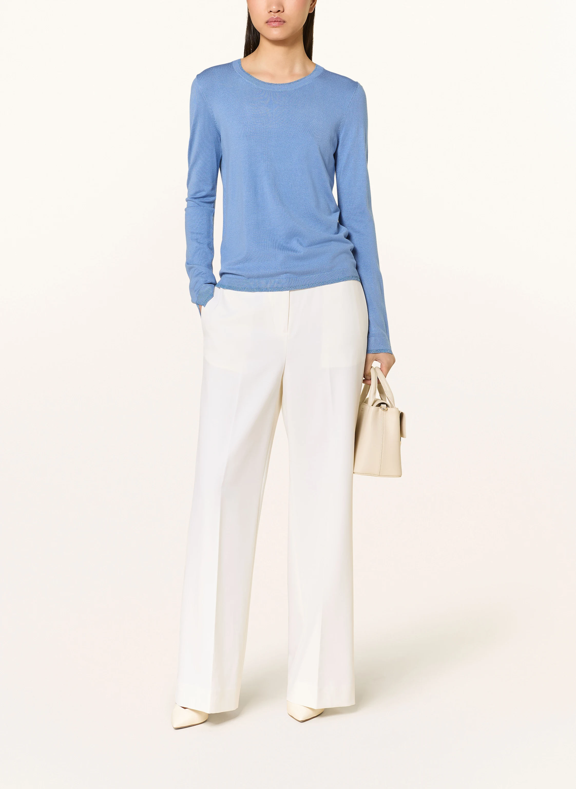LIU JO Pullover mit Glitzergarn und Schmucksteinen