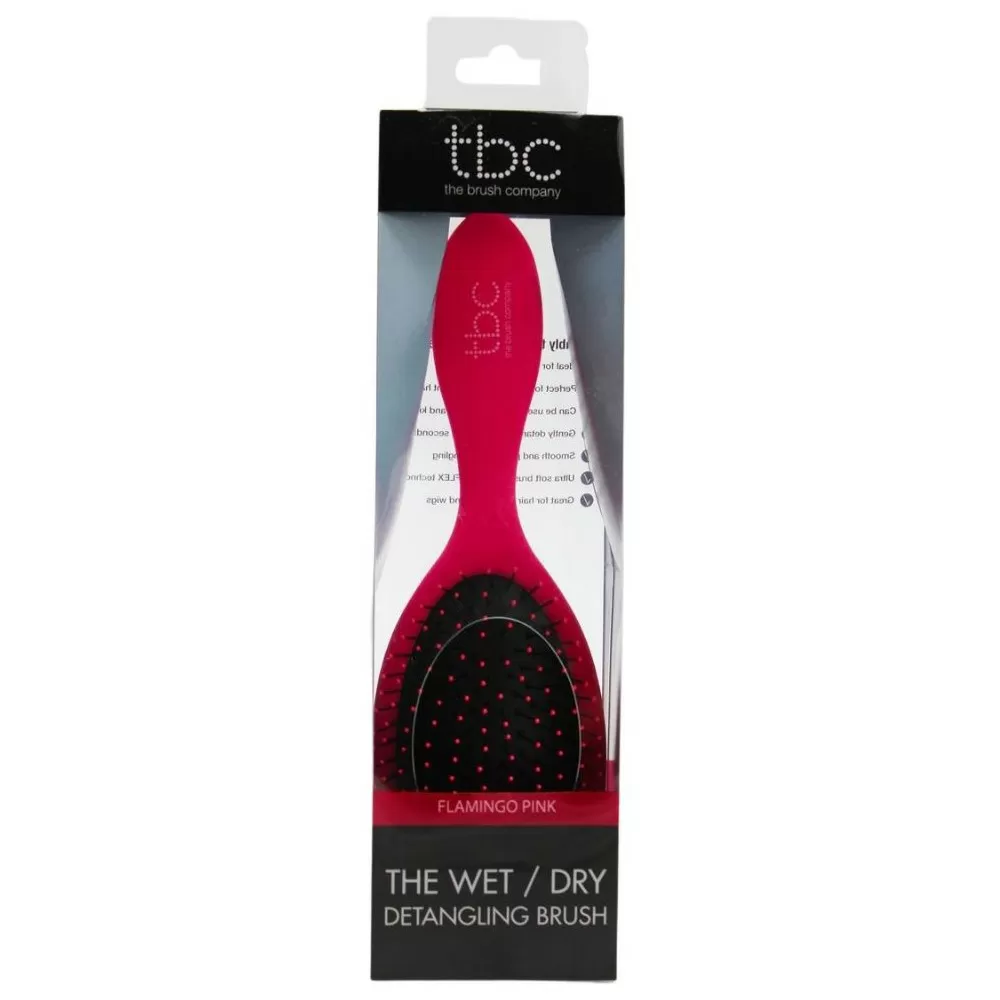 TBC The Wet/Dry Detangling Brush Flamingo Pink - 1 stk.