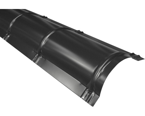 PRECIT nokprofiel, halfrond, antracietgrijs RAL 7016, 2000 mm x 114 mm x 280 mm
