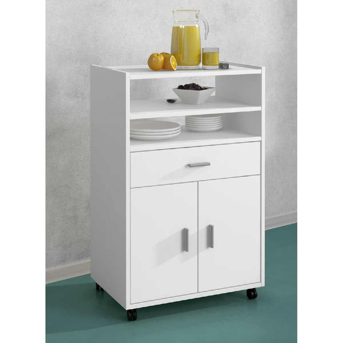 Pegane Meuble Bas Cuisine - Blanc