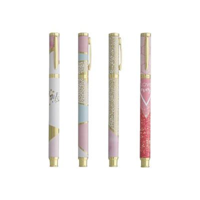 Ink Metal - Roller gel Glitter pink - différents modèles disponibles