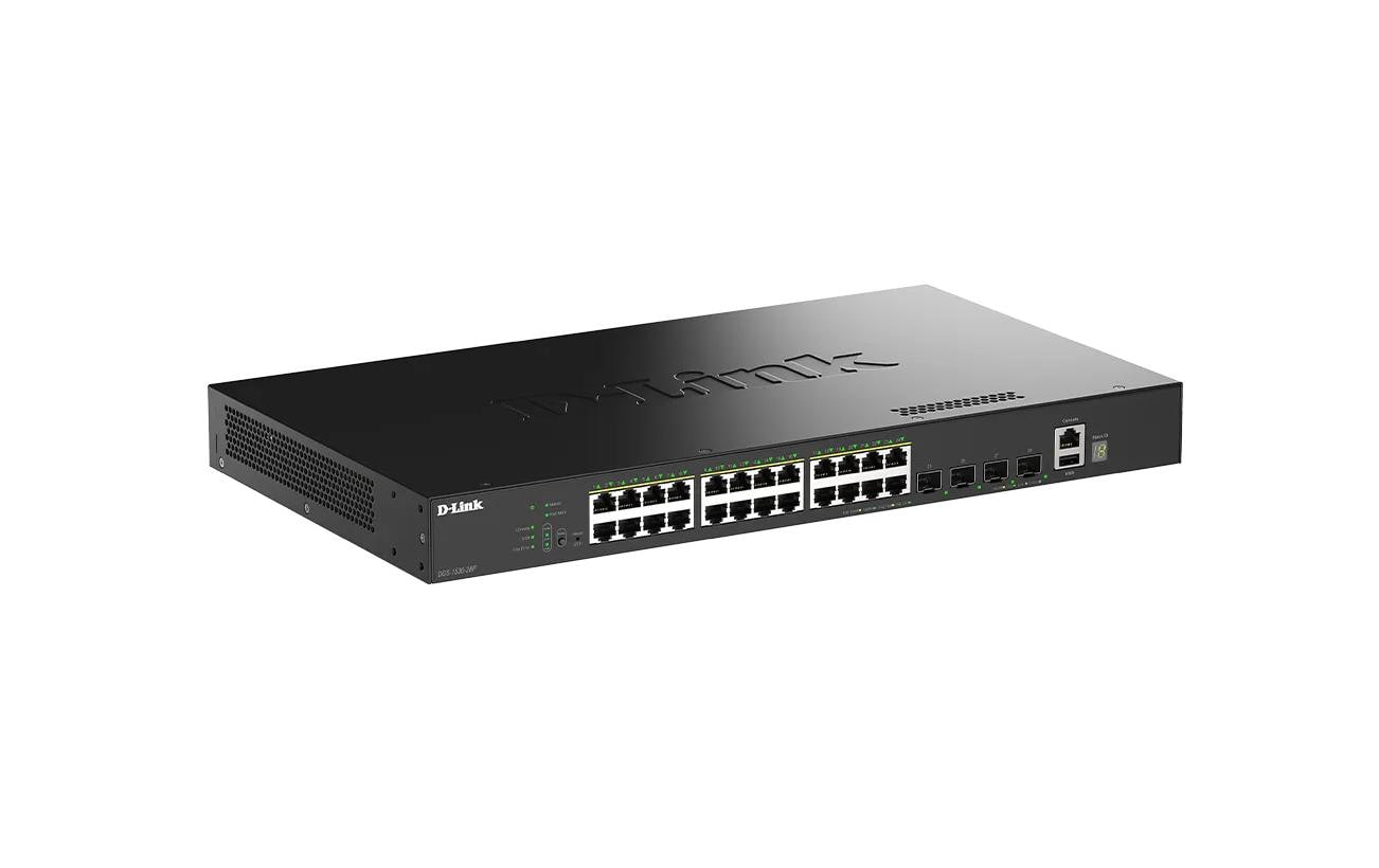 PoE+ Switch DGS-1530 28 Port<br>Gigabit Stackable Smart Managed Switches mit 10G Uplinks