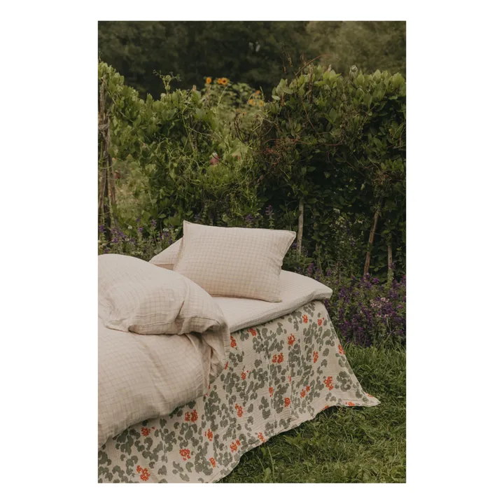garbo&friends Taie d'oreiller Gingham Sky | Bleu ciel