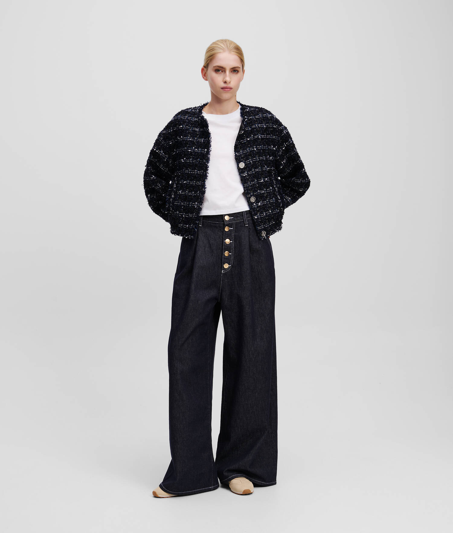 VESTE BOMBER EN BOUCLÉ KARL ESSENTIAL