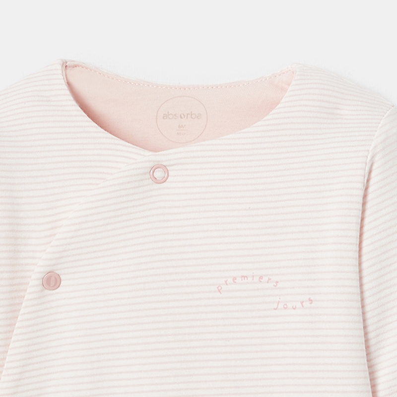 Dors-bien en jersey molletonné rose naissance Absorba