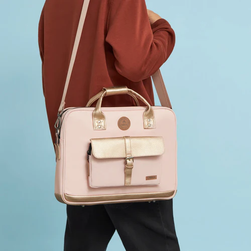 Sac ordinateur Queretaro rose clair